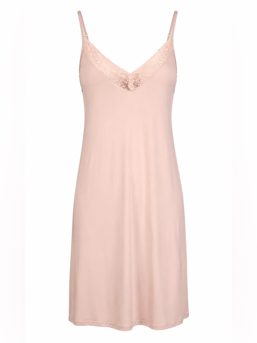 NEW Felina Desiree Lace Trim Chemise Nightgown Blush Pink Sz S Lightweight